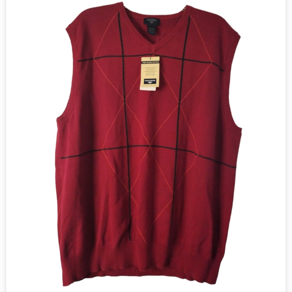 NWT DOCKERS MEN'S SWEATER VEST SZ XXL